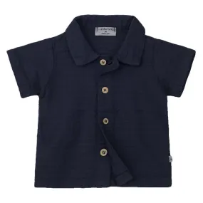 1+ In The Family Baby And Child David Shirt Blue-Notte