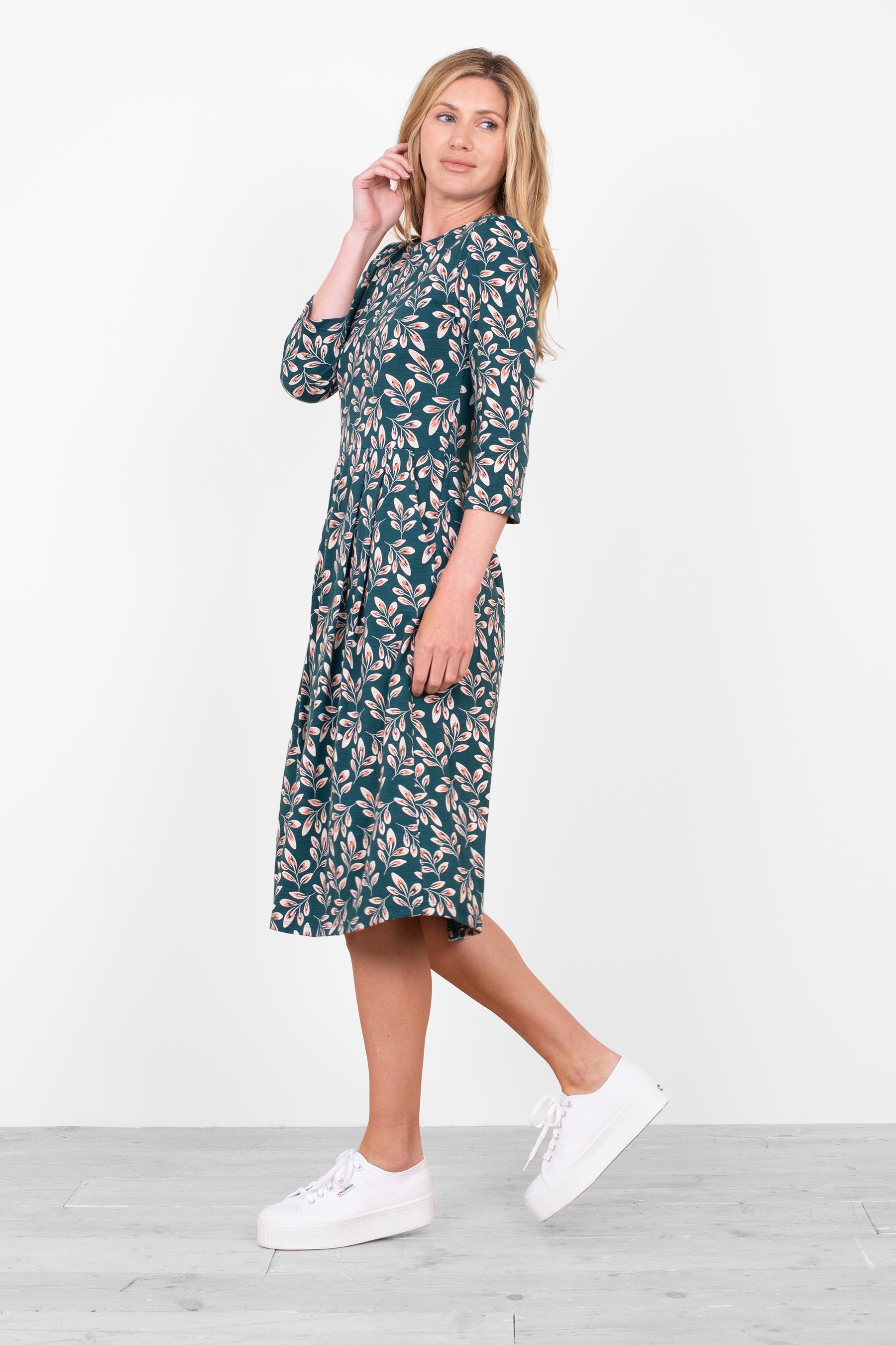 Autumn Breeze Midi Dress