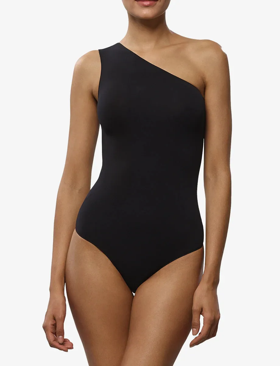 Ballet One-Shoulder Bodysuit Thong