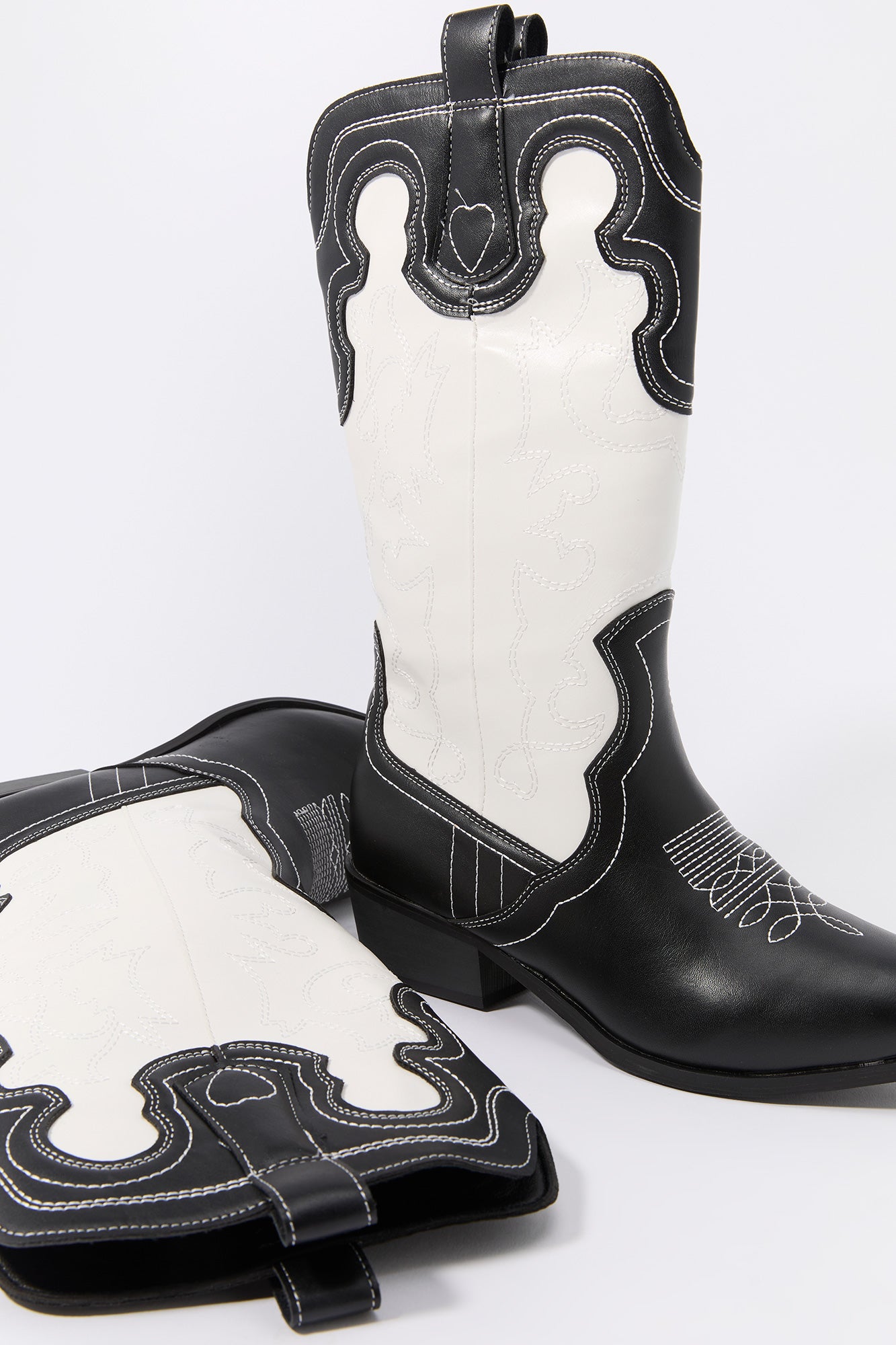 Black and White Cowboy Boot