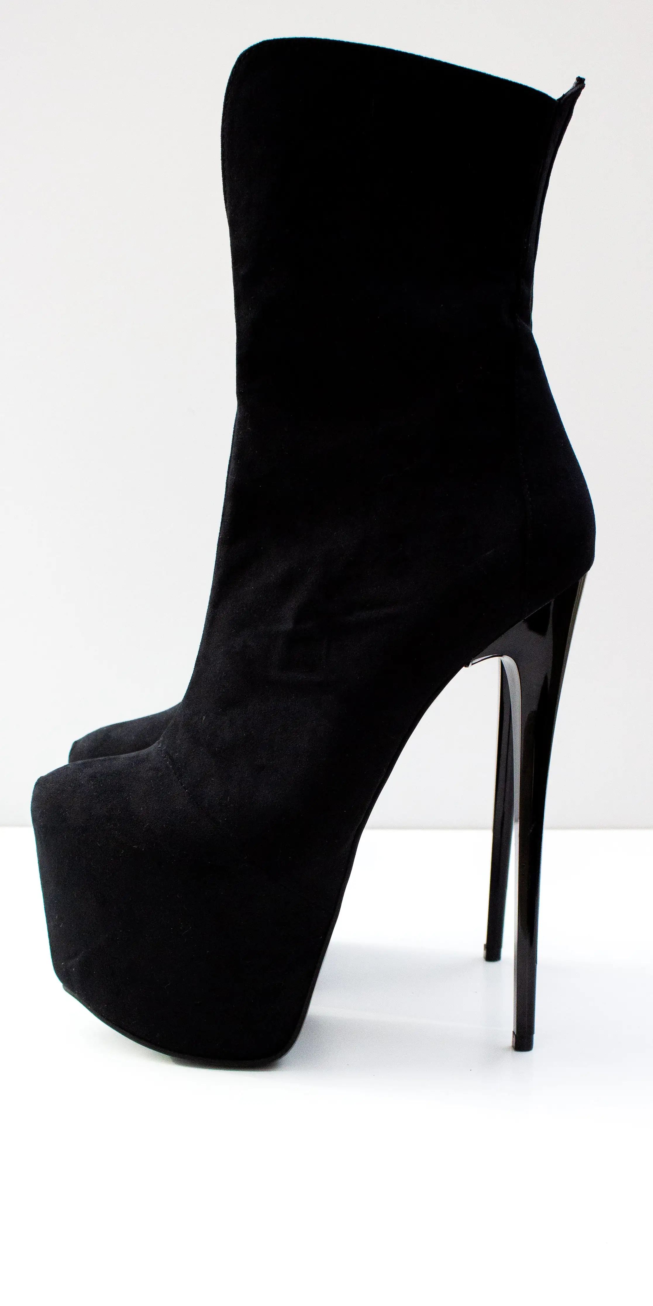 Black Suede Classic High Heel Ankle Boots