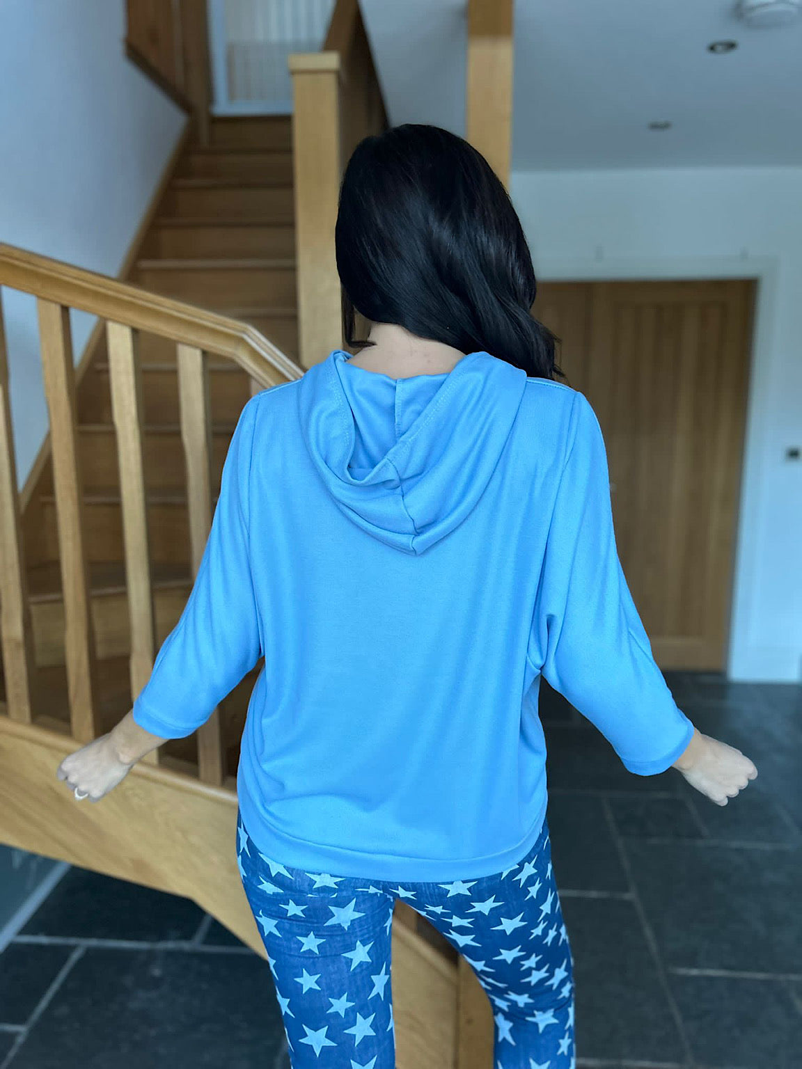 Blue Lightweight Hoodie Victoria