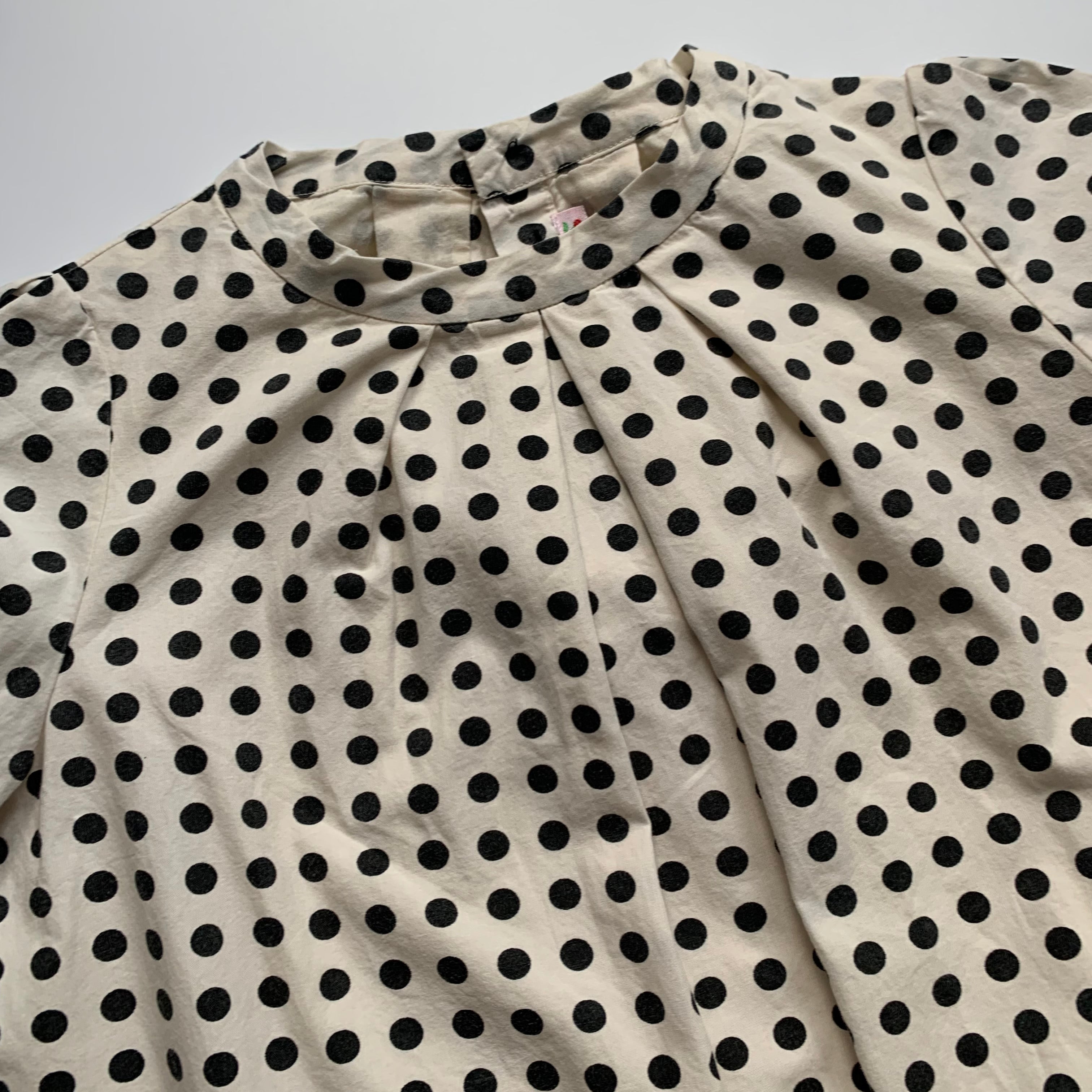 Bonpoint Black And White Polka Dot Dress: 8 Years