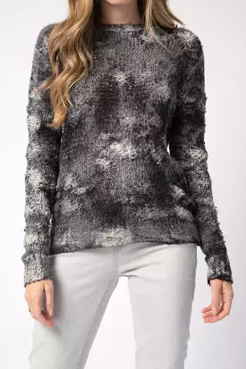 Brushed Cashmere Silk Sweater in Marmo