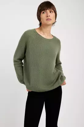 Cashmere Sweater in Pesto