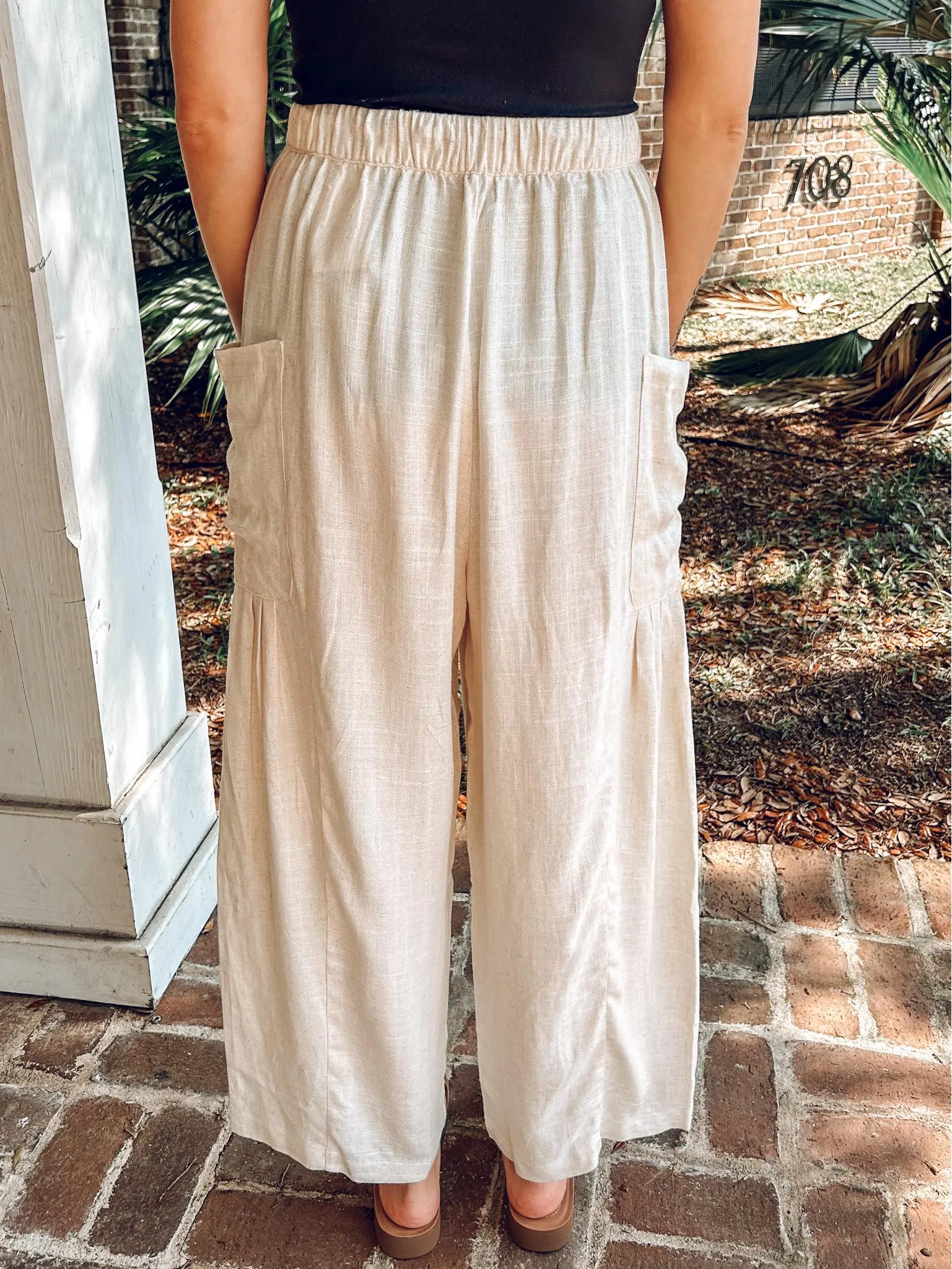 Classic Linen Slouch Pant | Oatmeal