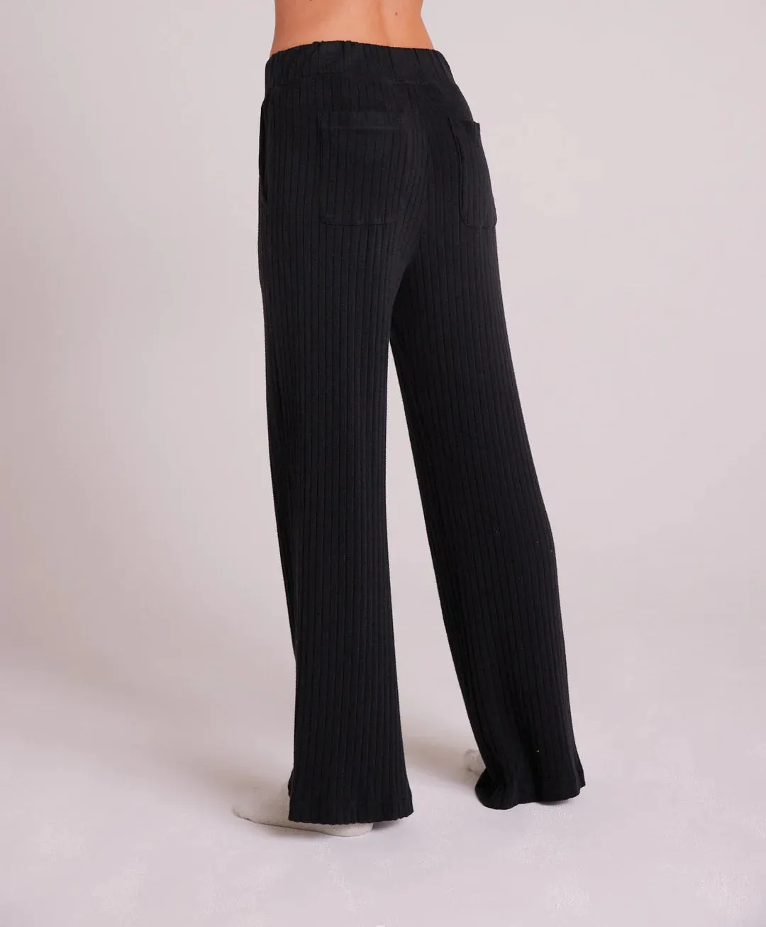 CONTRAST WAISTBAND WIDE LEG PANT