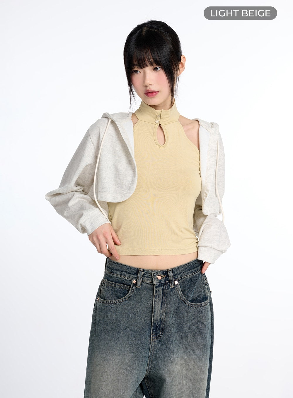 Cotton Hoodie Bolero CM415