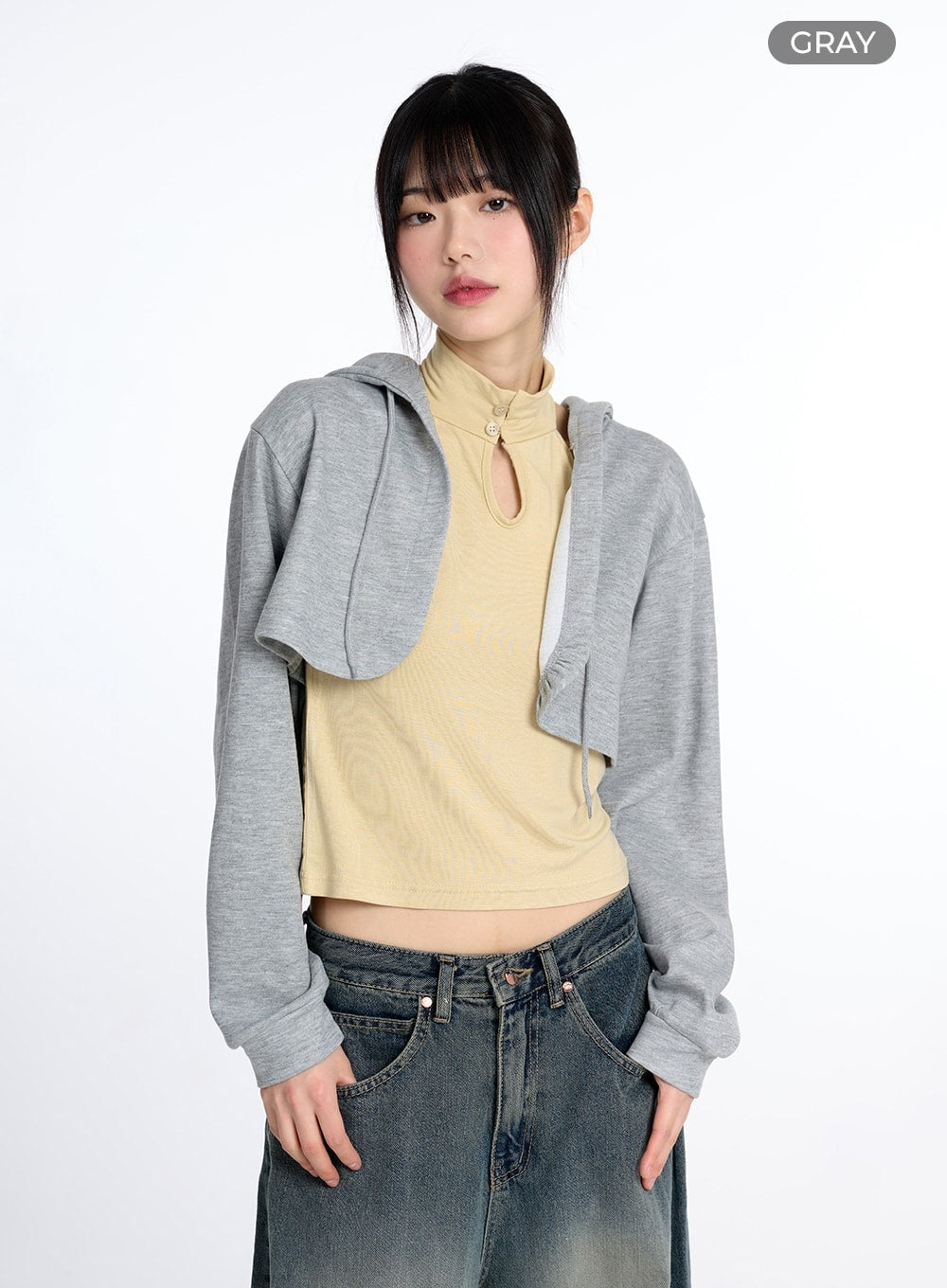 Cotton Hoodie Bolero CM415