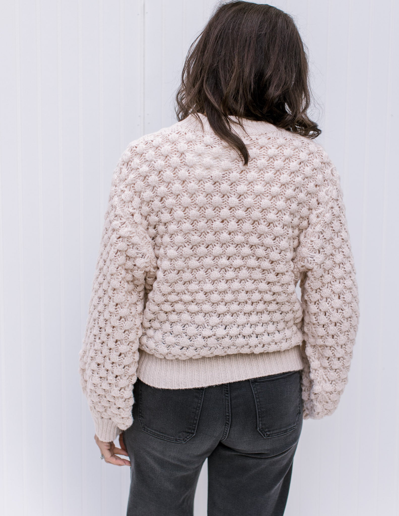 Creamy Bubble Knit Sweater