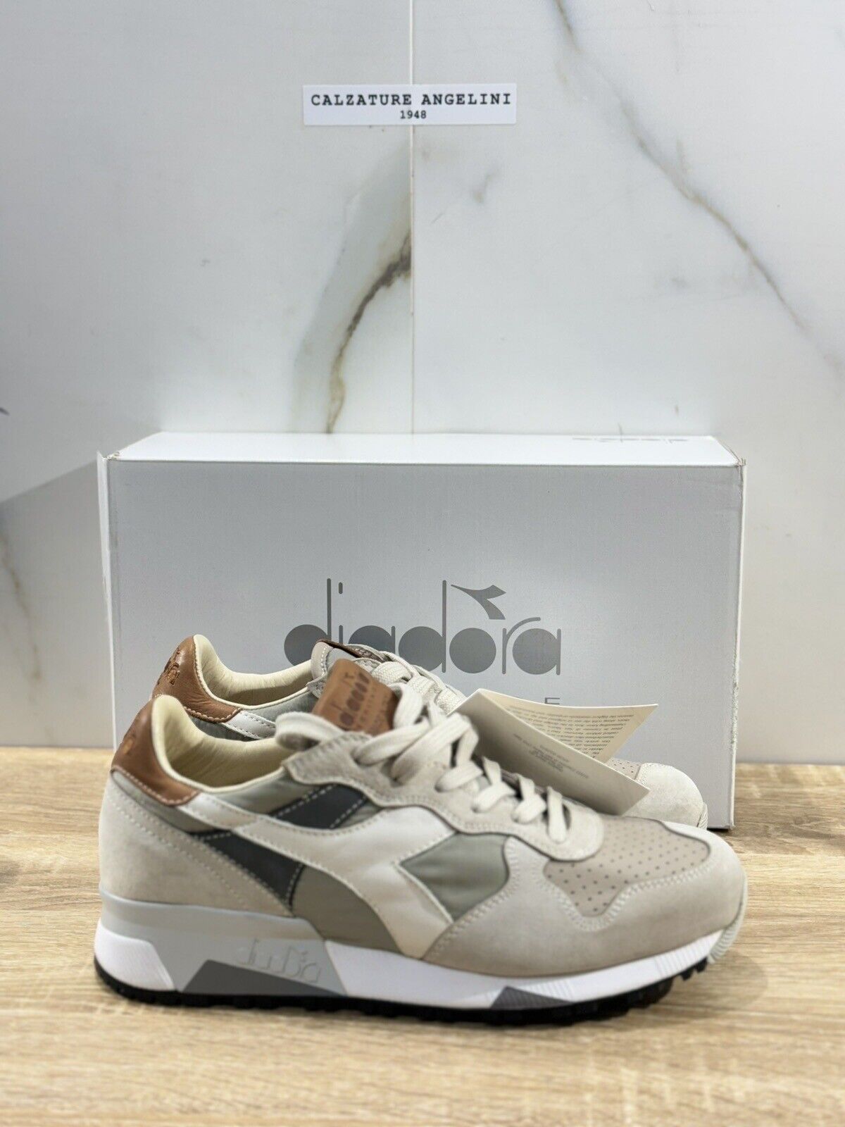 Diadora Heritage Sneaker Uomo Trident 90 Nyl Pelle Ghost Casual Sneake