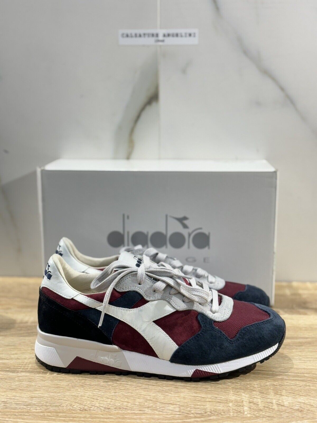 Diadora Heritage Sneaker Uomo Trident 90 S Suede Blu Casual Sneaker 40