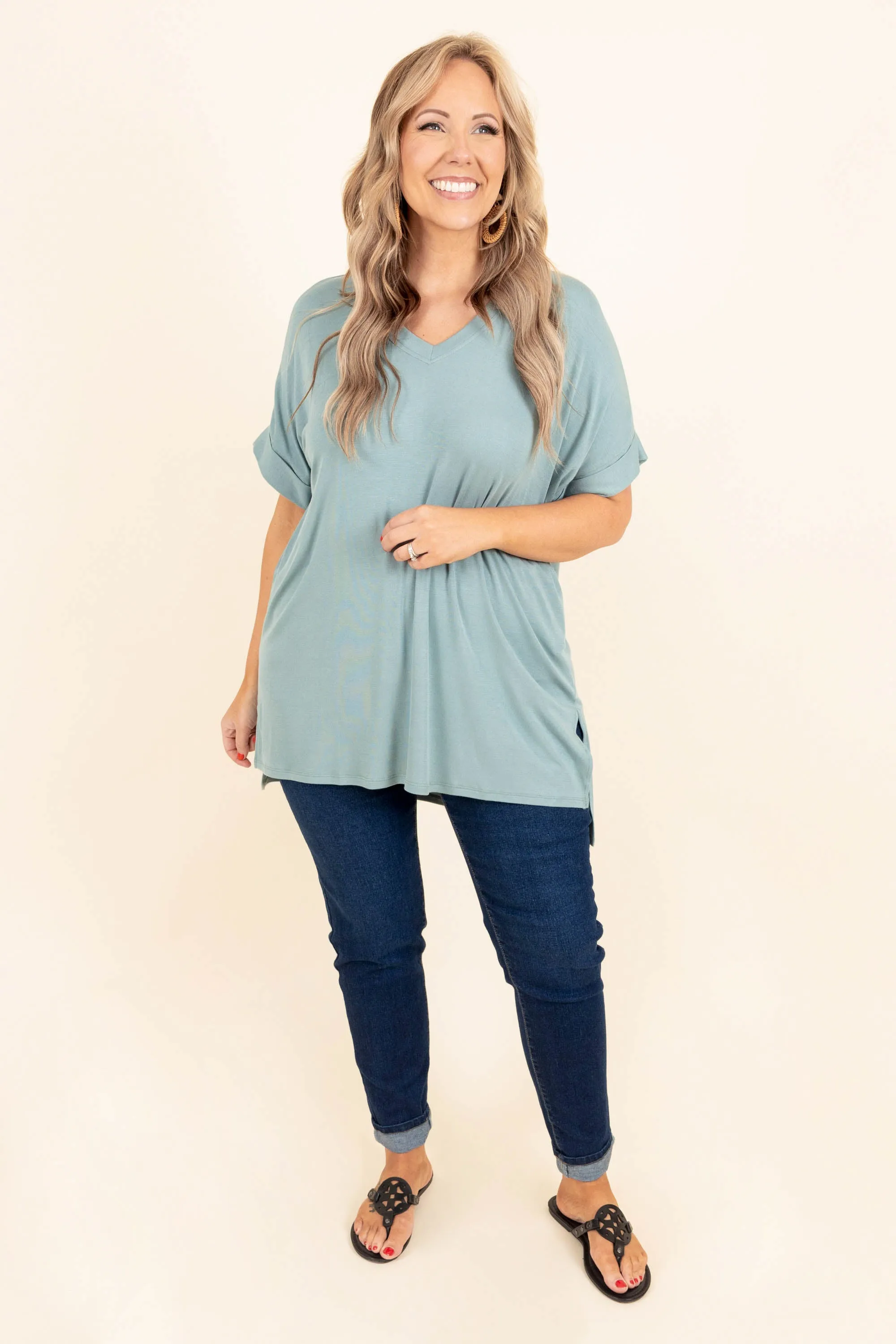 Dressing For Me Top, Dusty Mint