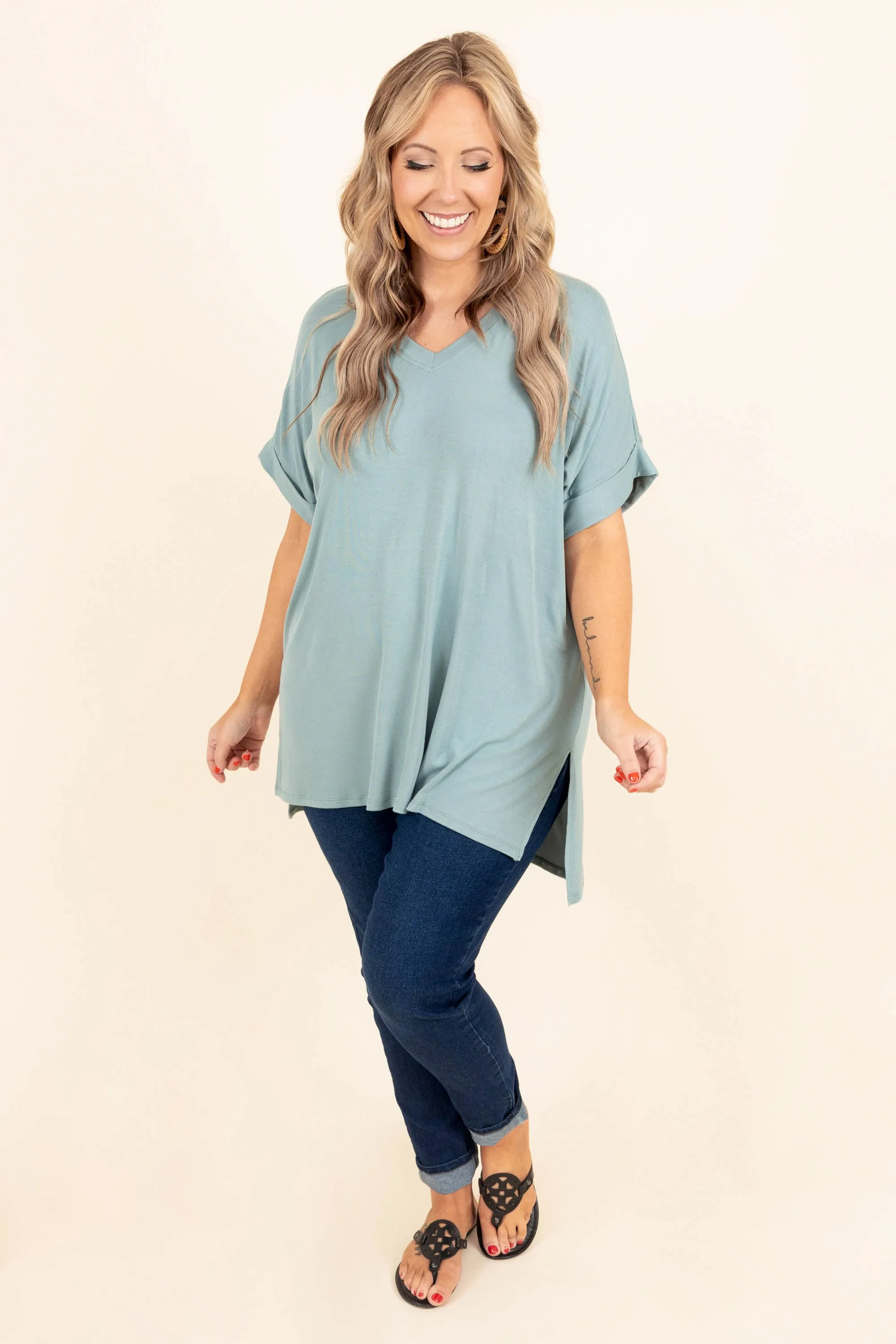 Dressing For Me Top, Dusty Mint