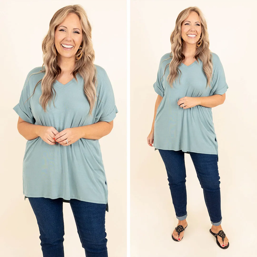 Dressing For Me Top, Dusty Mint