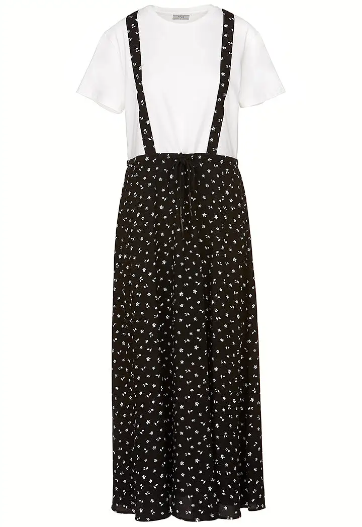 Dungarees Style Maxi Dress