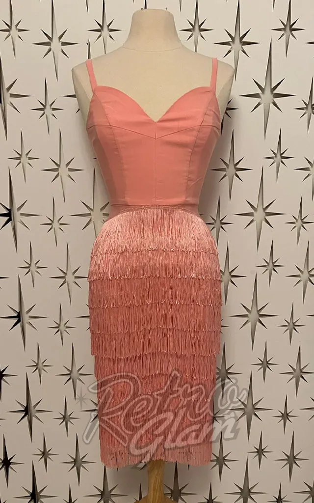 Elle Rebel Some Like It Hot Fringe Dress in Pink - XL left only (fits large)