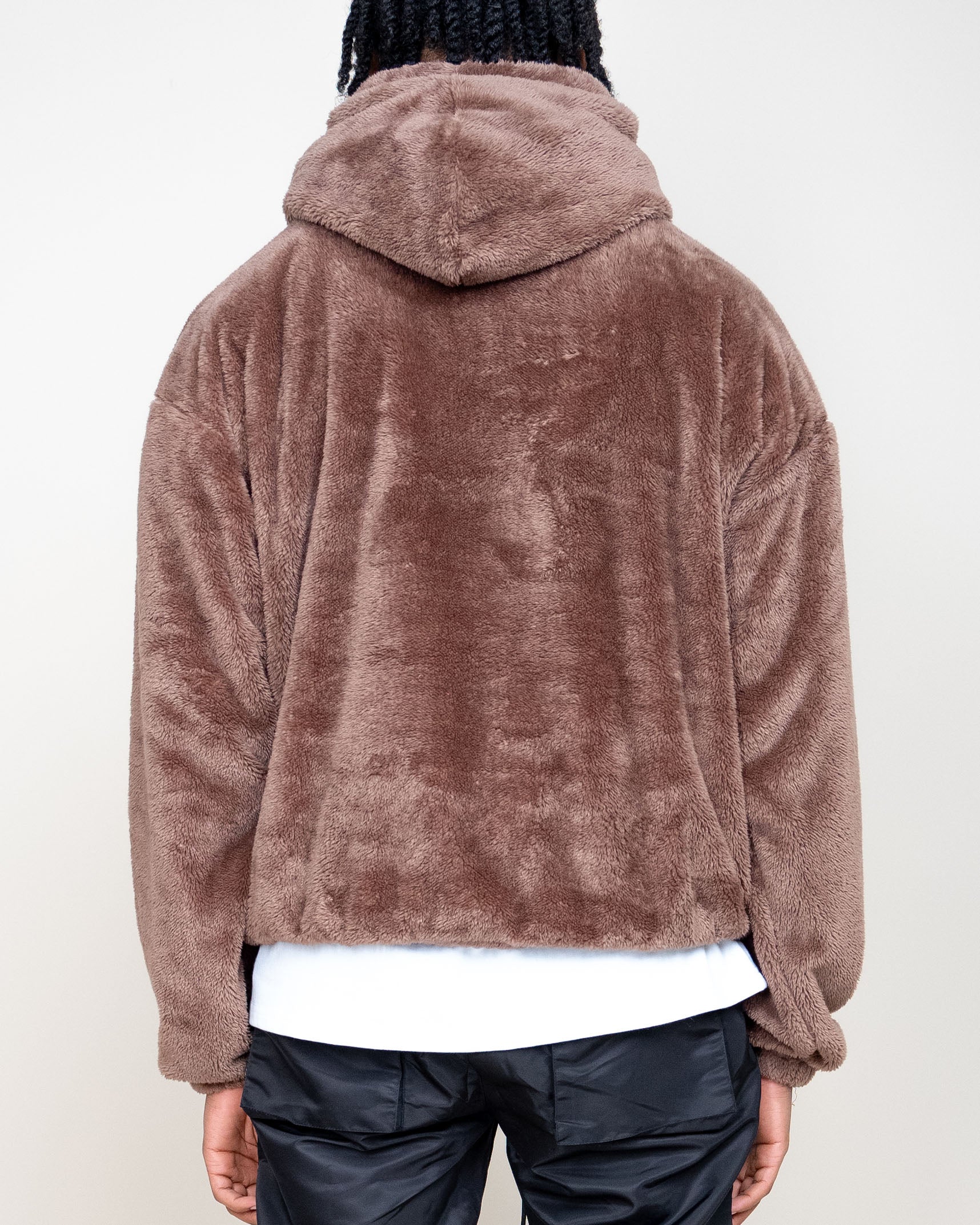 EPTM FUZZY HOODIE-BROWN