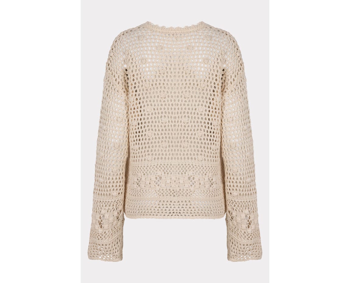 Esqualo Light Sand Open Knit Sweater- SP2427003