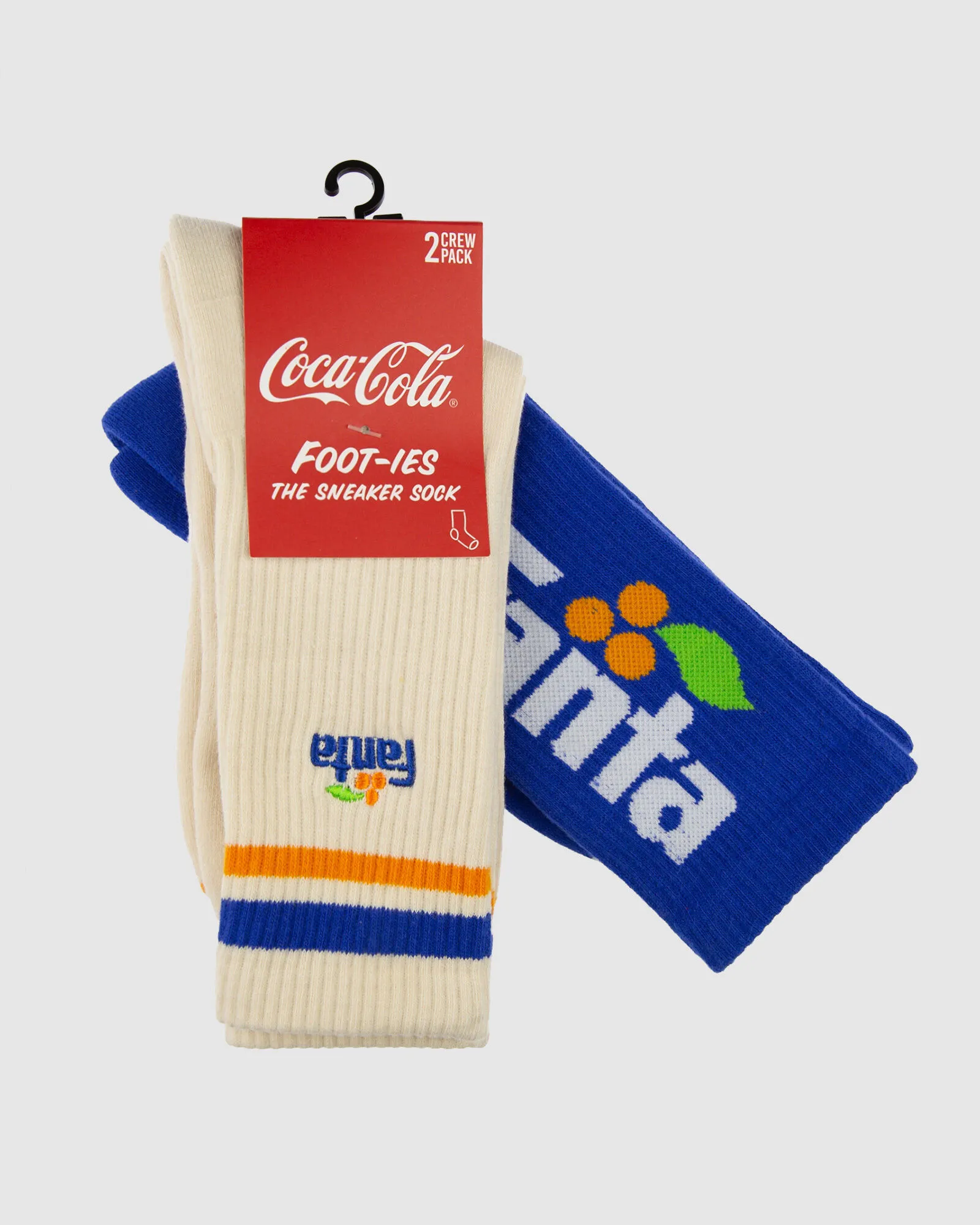 Foot-ies Fanta Sneaker Socks 2 Pack Assorted