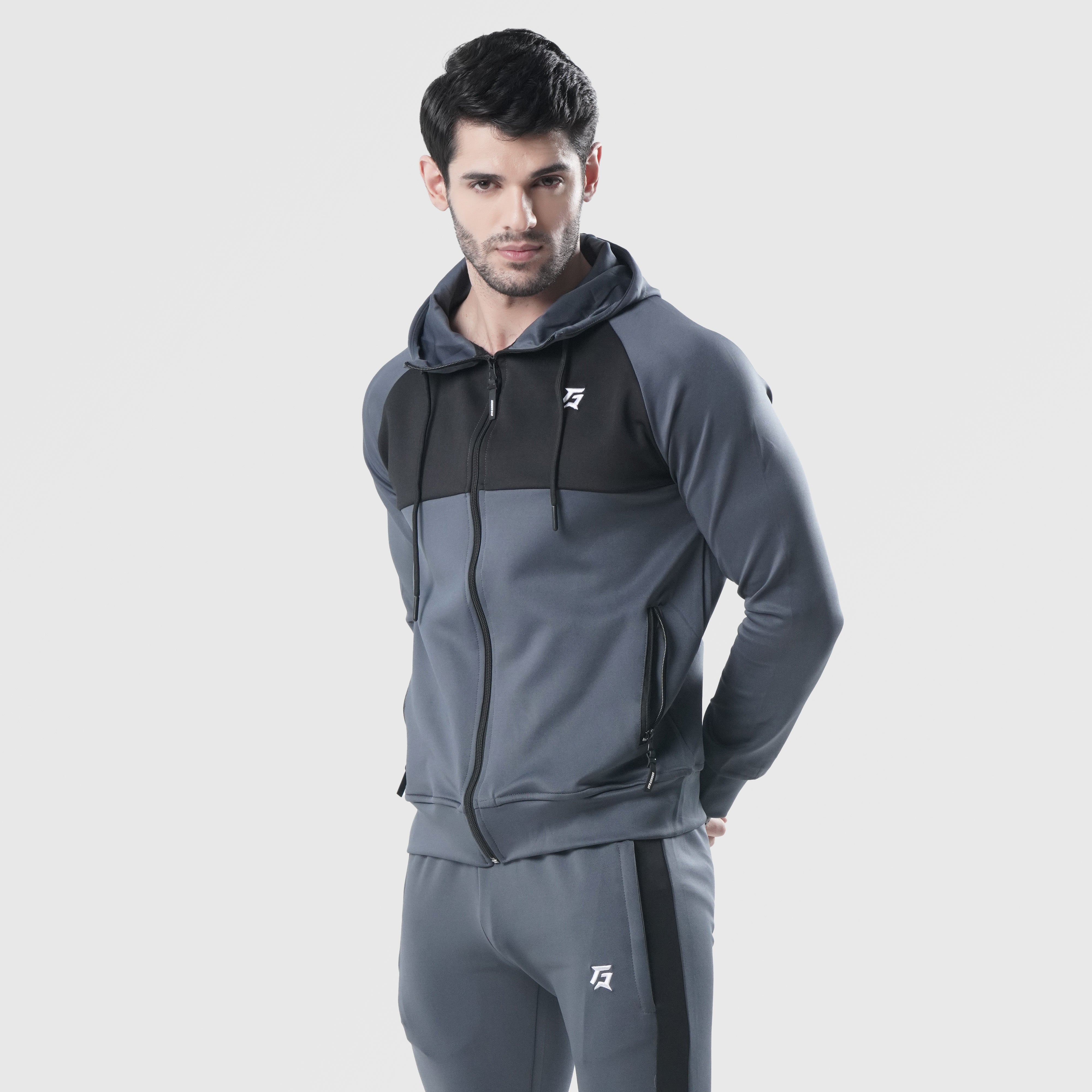 Forbearance Zipper Hoodie (Grey)