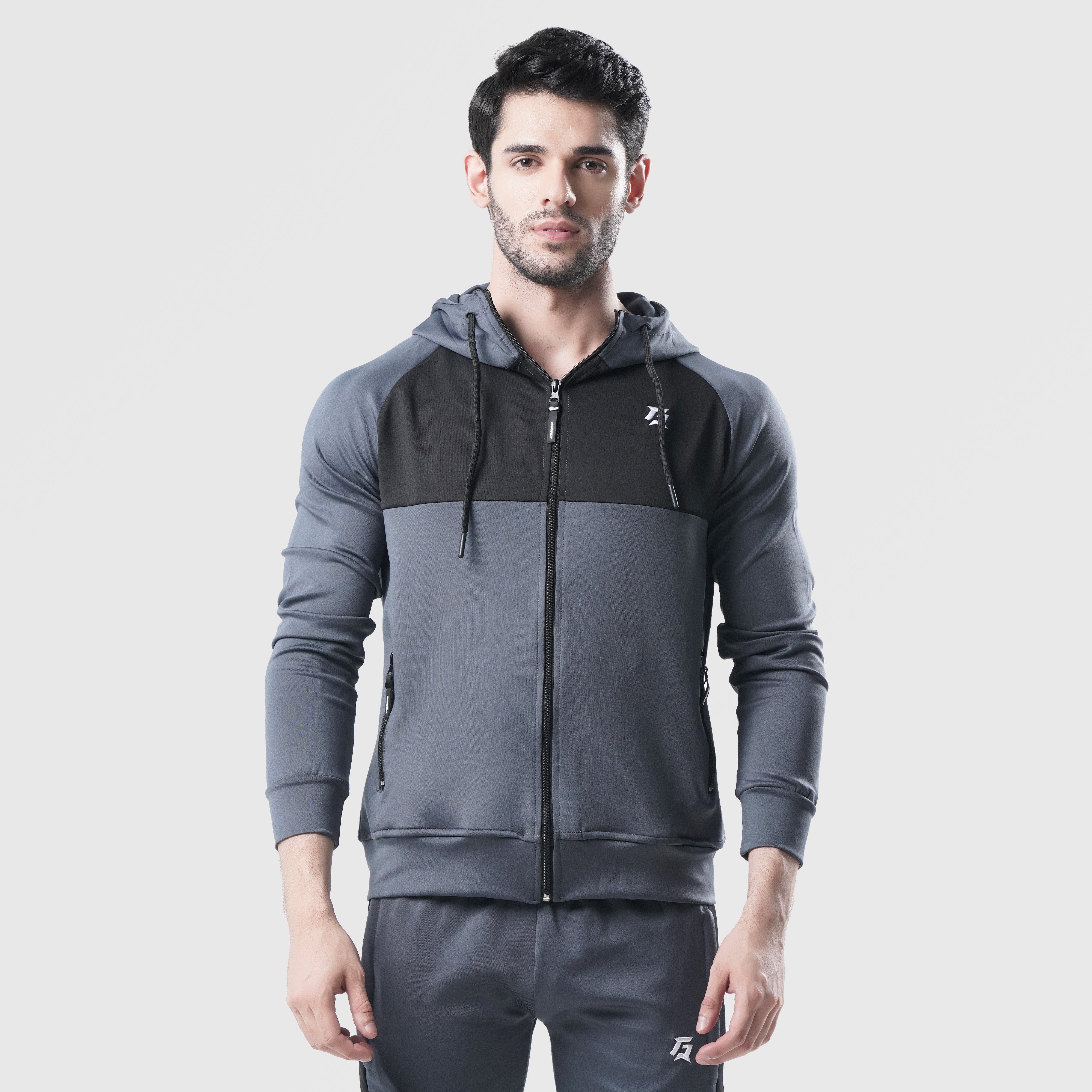 Forbearance Zipper Hoodie (Grey)