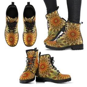 Fractal Mandala Women's Leather Boots