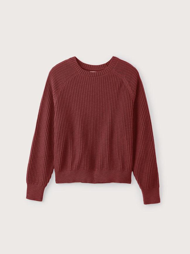 Frank And Oak Crewneck Sweater In Maroon Red