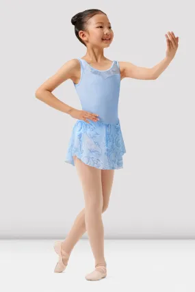 Girls Mirella Paisley Scoop Neck Skirted Leotard