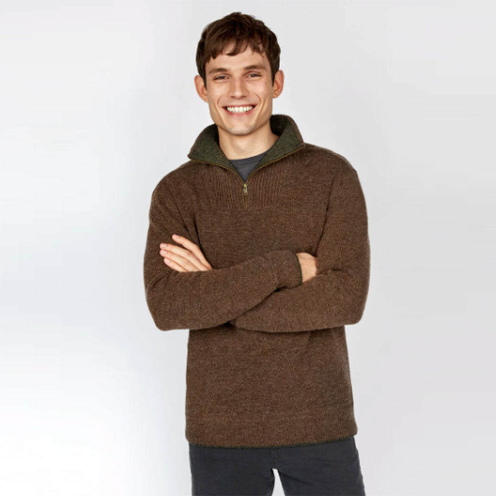 Half Zip Men's Irish Knit Sweater