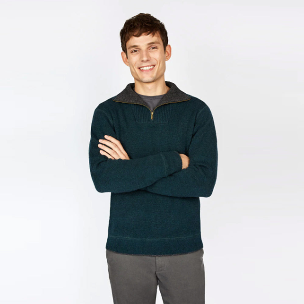 Half Zip Men's Irish Knit Sweater