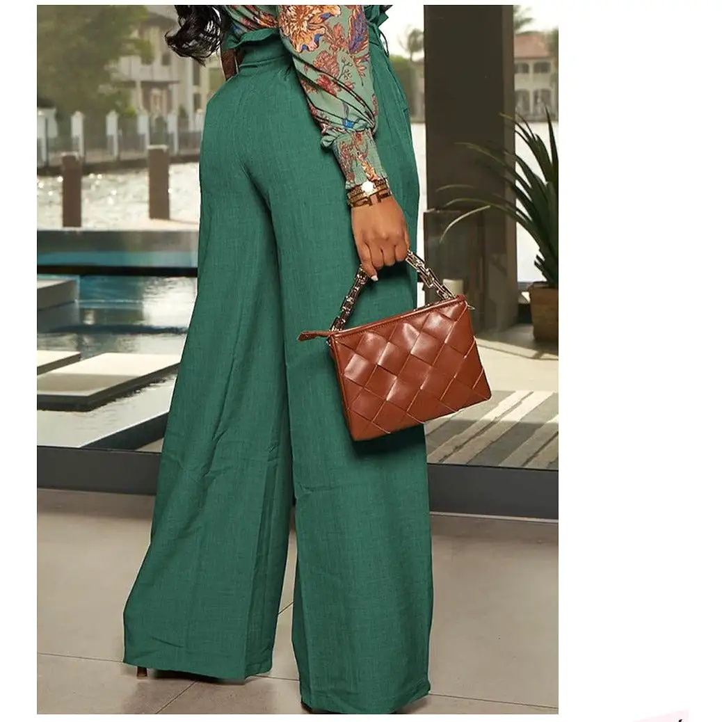 High Waisted Wide Leg Casual Pants