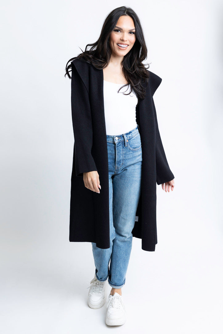 Hooded Sweater Cardigan Coat