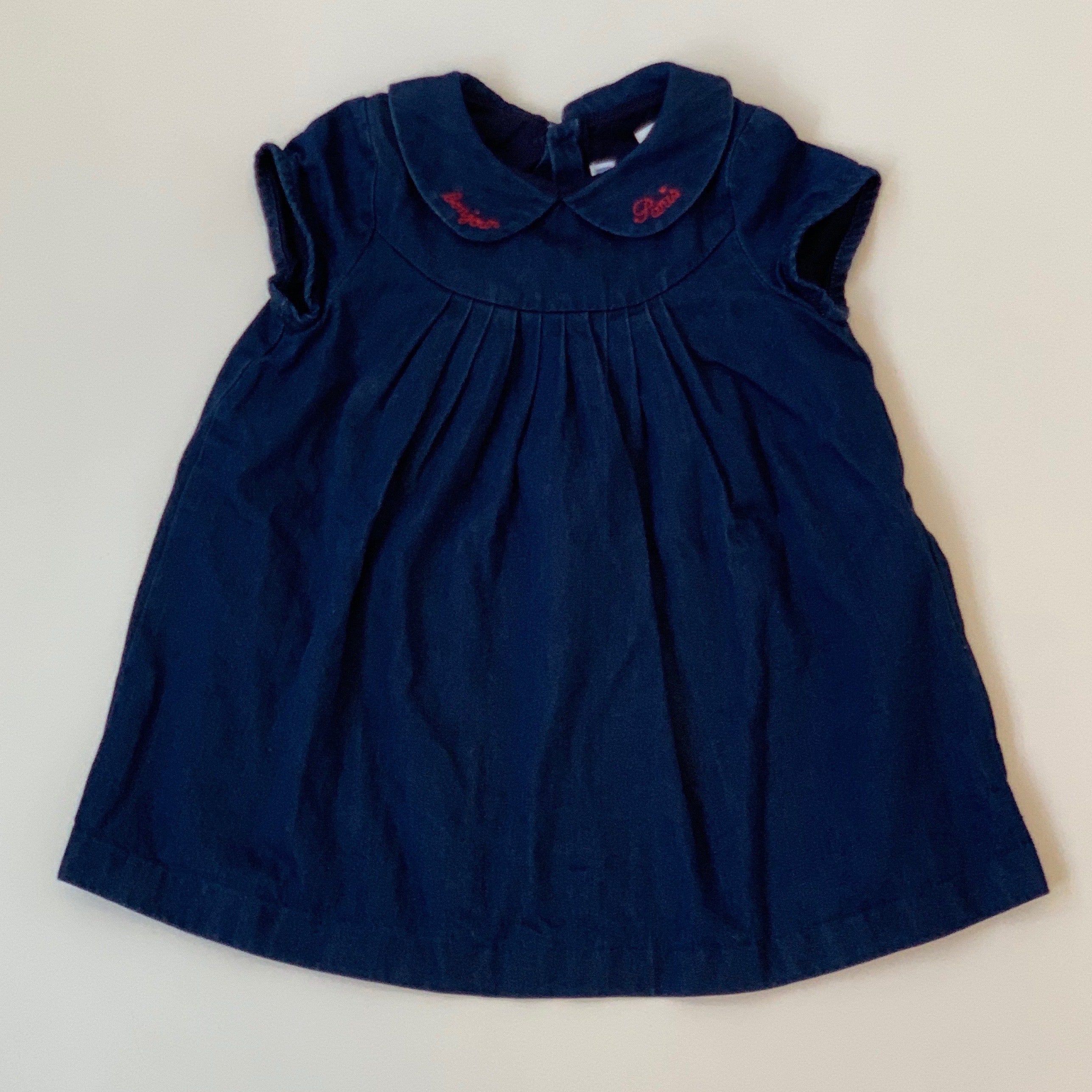 Jacadi Denim Dress With Bonjour Paris Detail: 18 Months