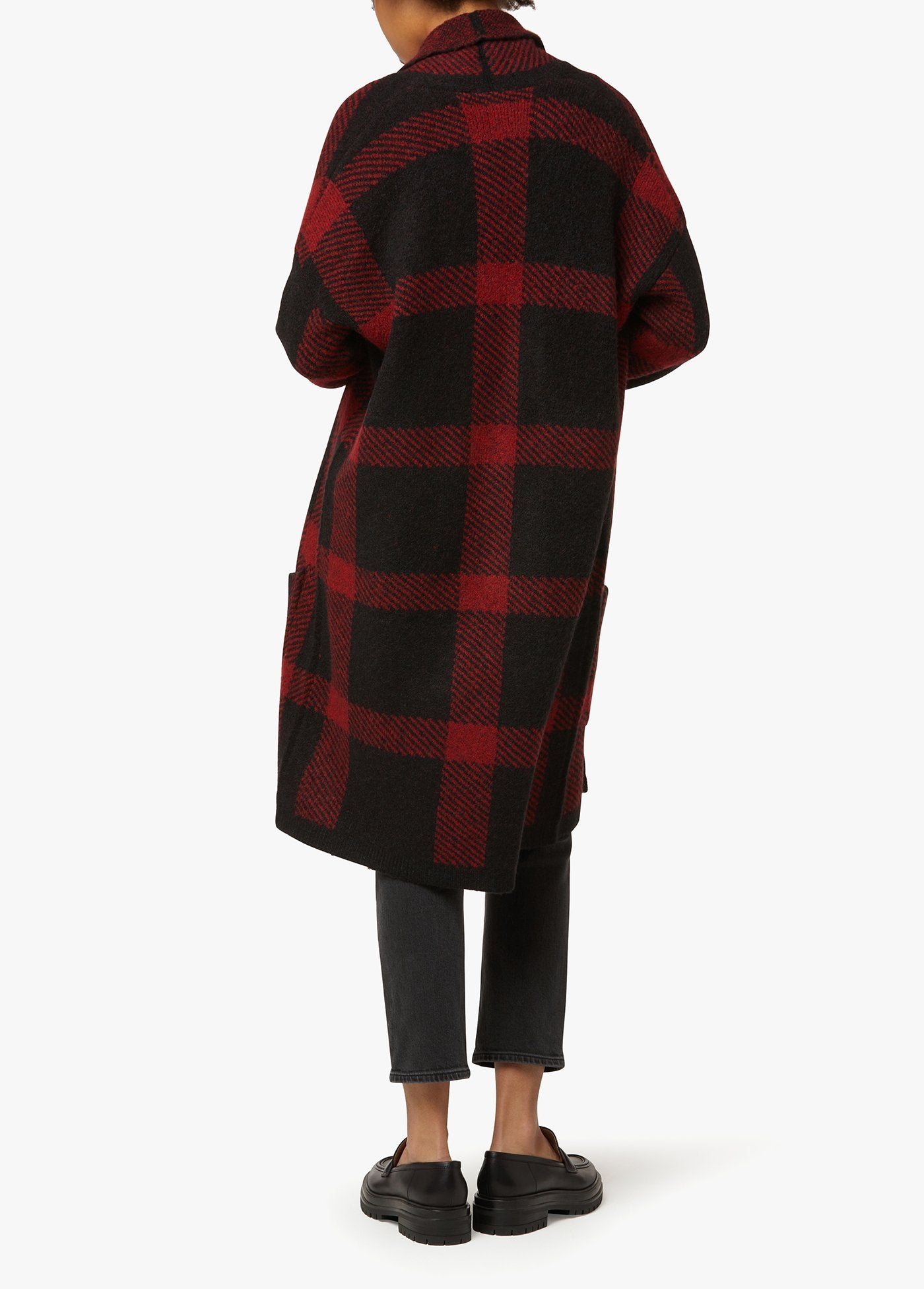 Joe's Soange Intarsia Plaid Cardigan