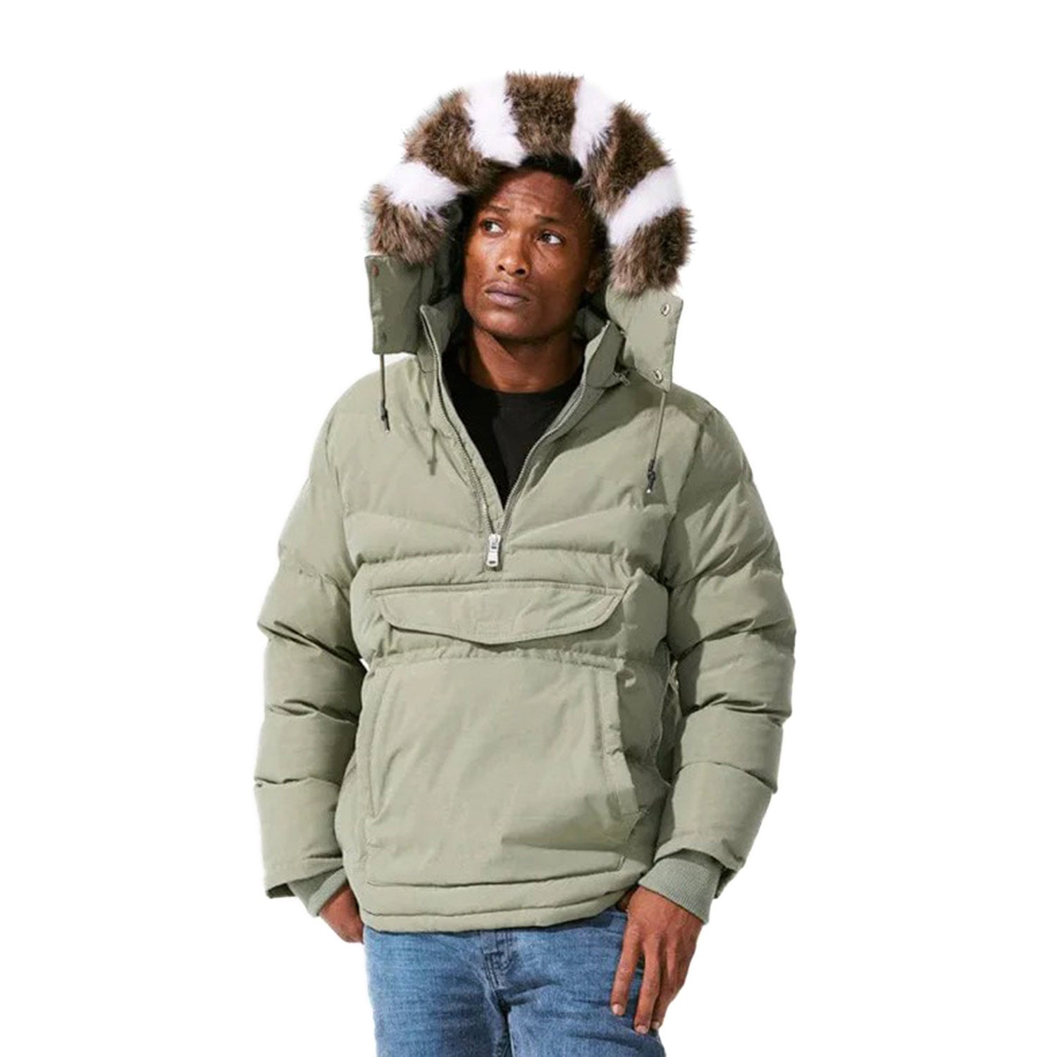 Jordan Craig Anorak Puffer Men's Jacket Army Green