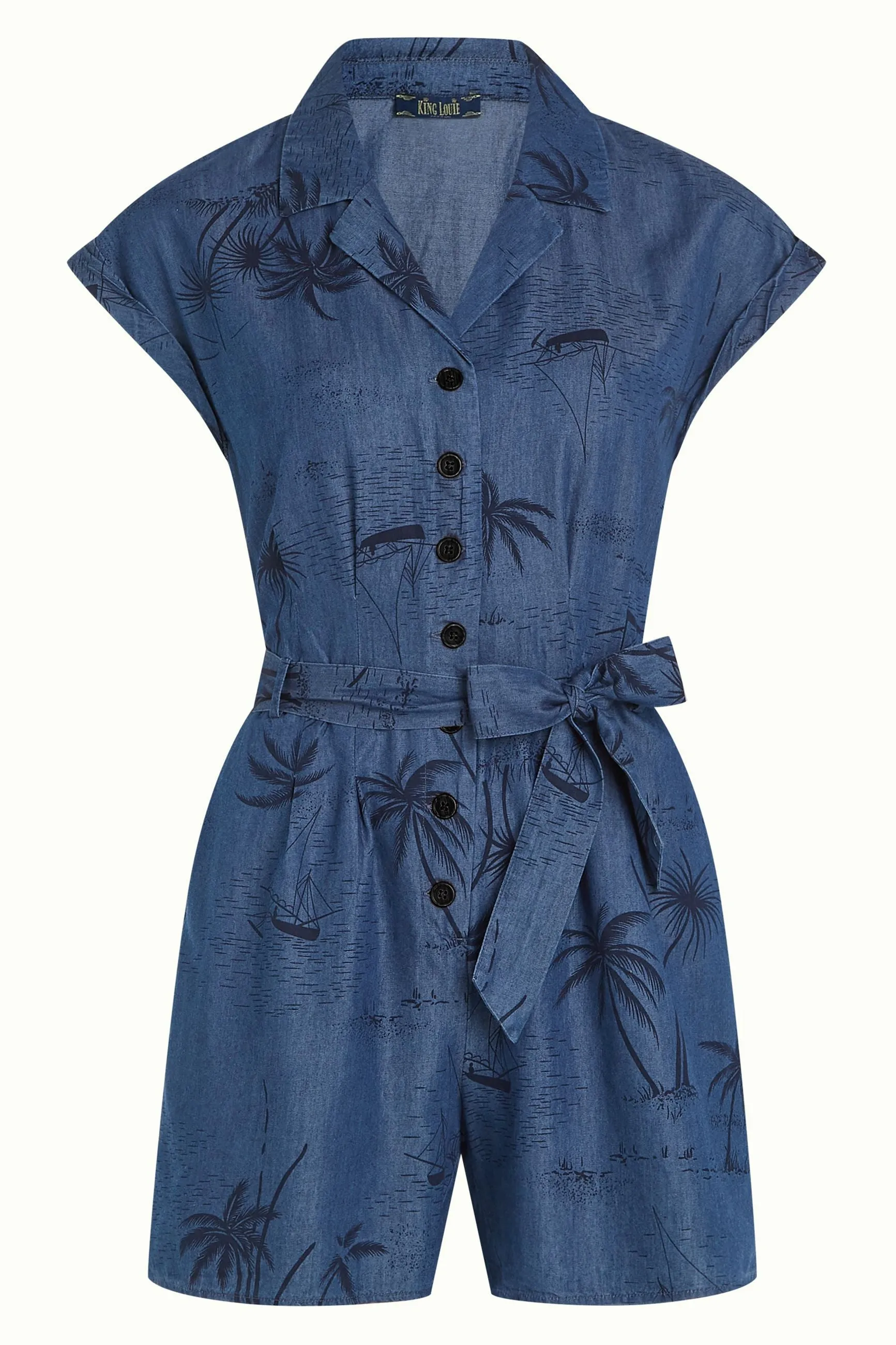 King Louie Darcy Daytrip Denim Blue Jumpsuit