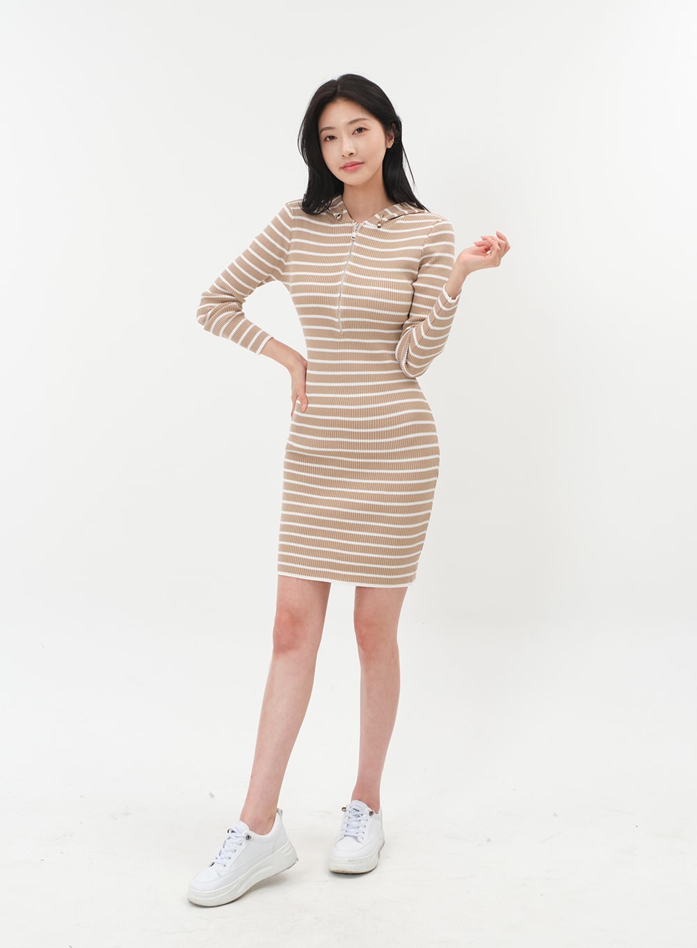 Knitted Hoodie Dress IM10