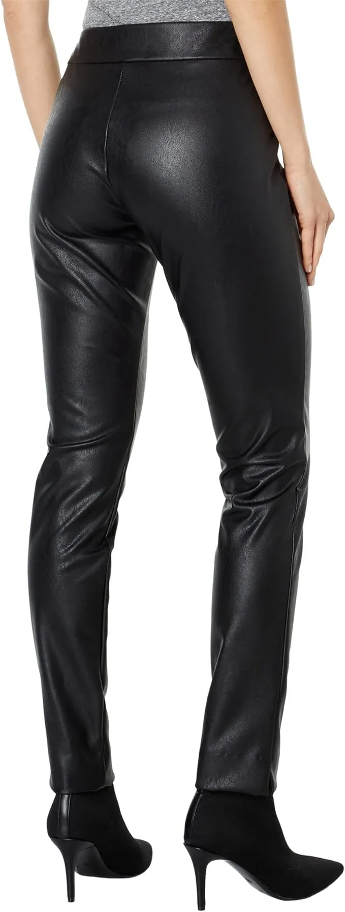 Krazy Larry Black Pleather Pull On Pant