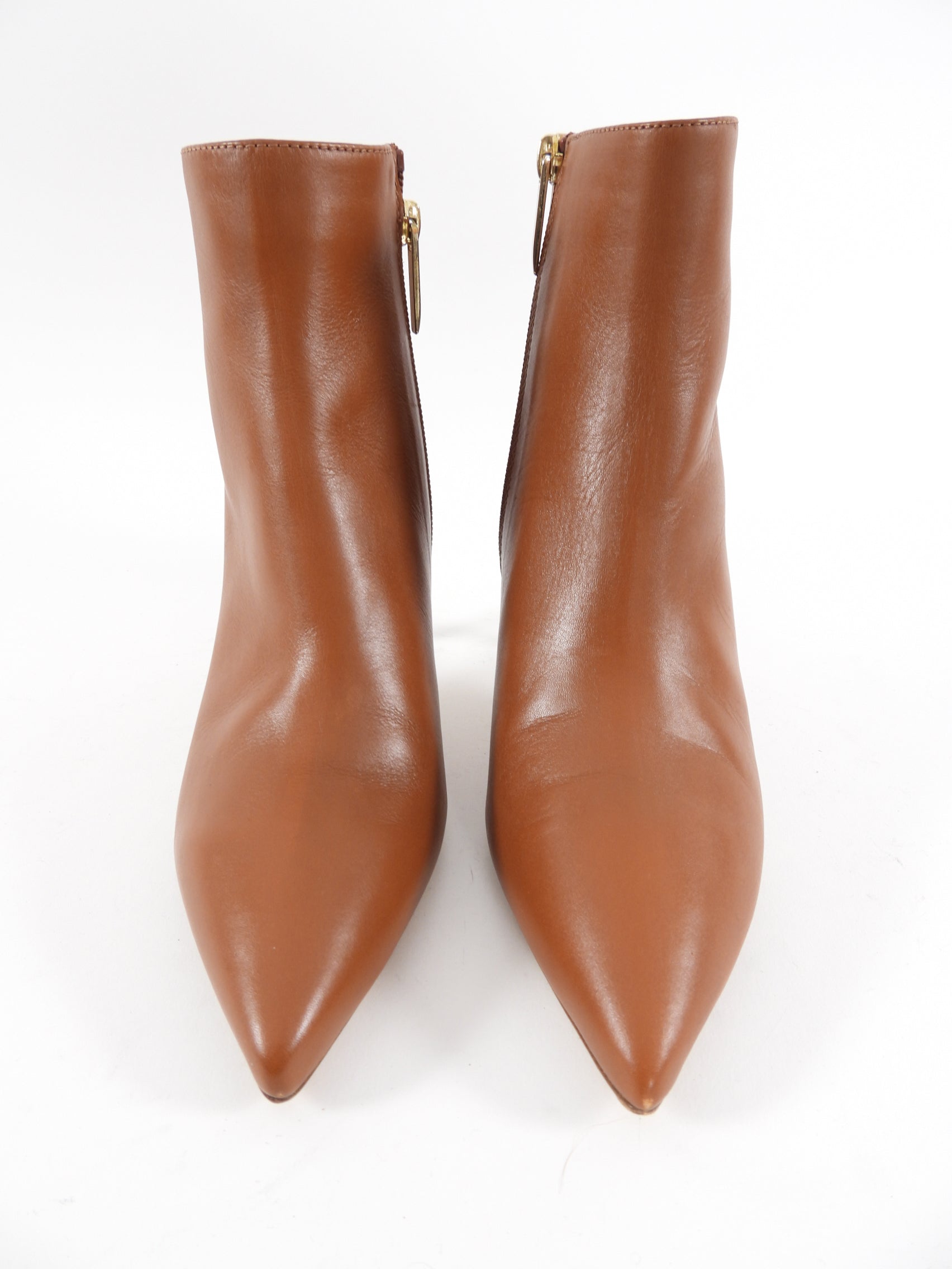 L'Agence Brown Leather Ankle Boots - 37