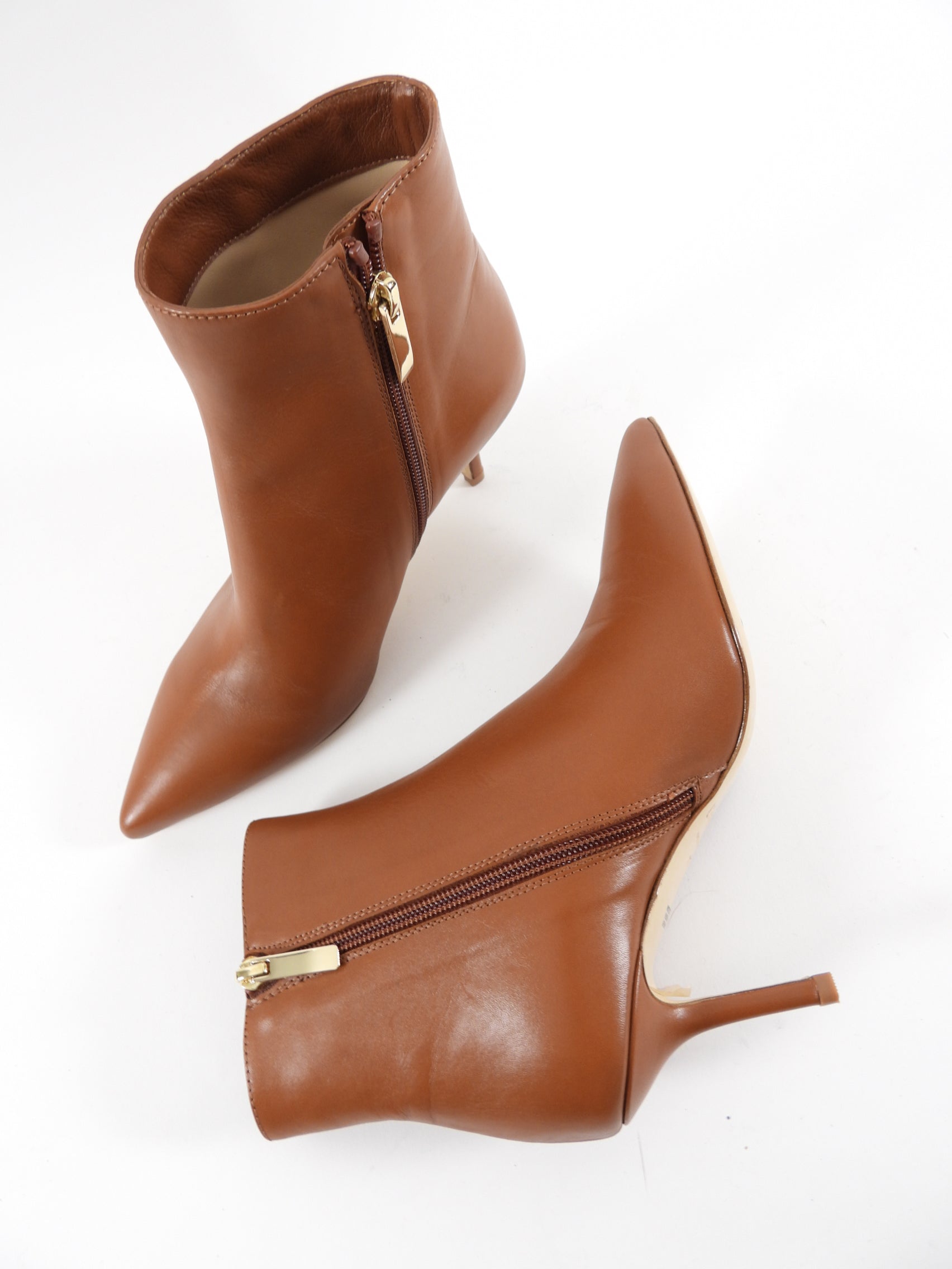 L'Agence Brown Leather Ankle Boots - 37