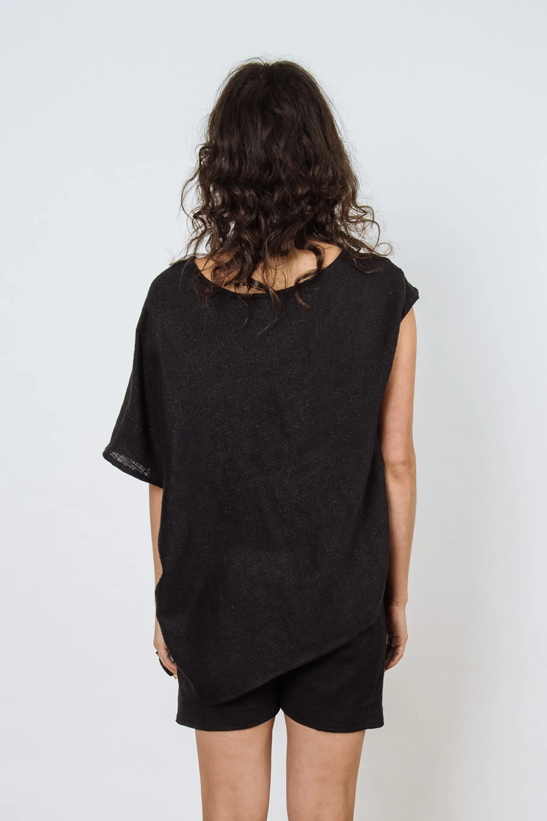 Linen Mojave Top | Black