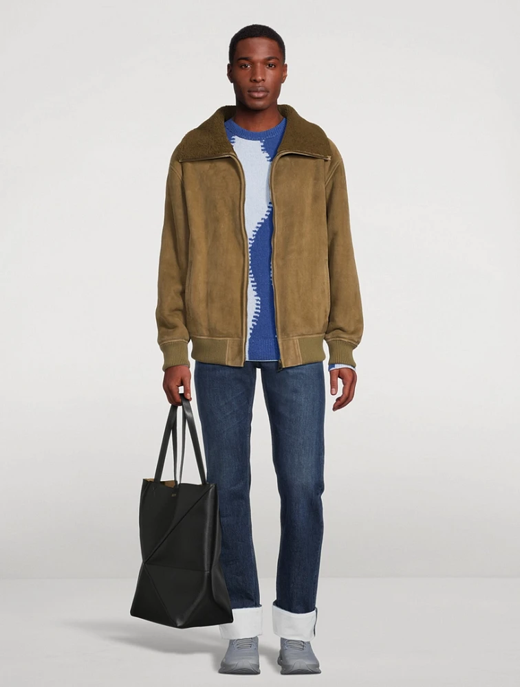 LOEWE Shearling Bomber Jacket