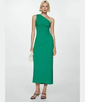 MANGO Asymmetric dress with draped details