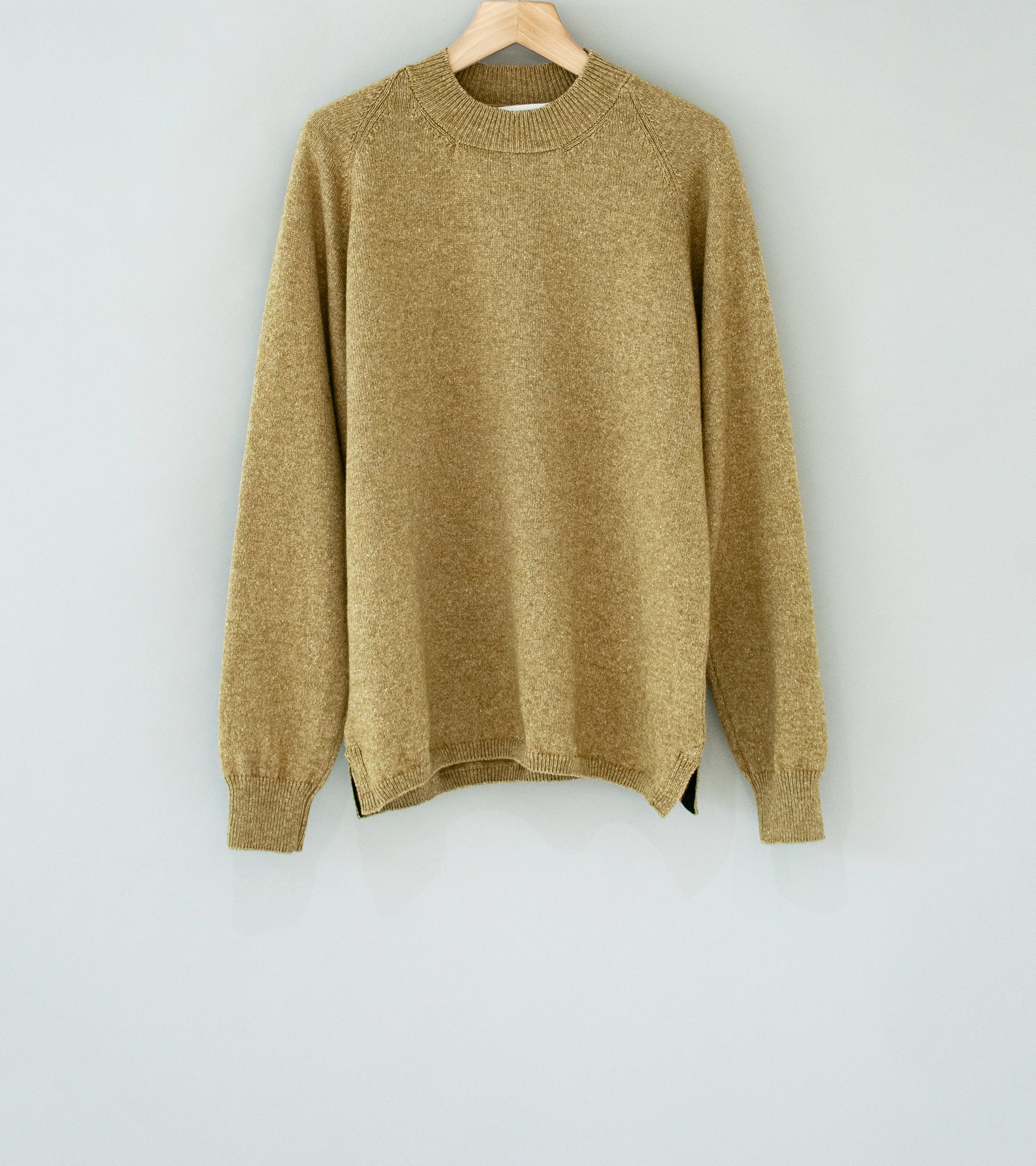 Margaret Howell 'MHL Crew Neck' (Asparagus Wool Cotton)