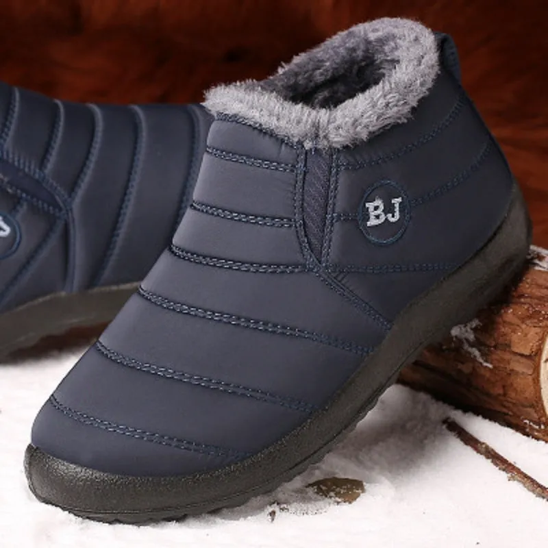 Mbluxy New Fashion  Men Winter Shoes Fur