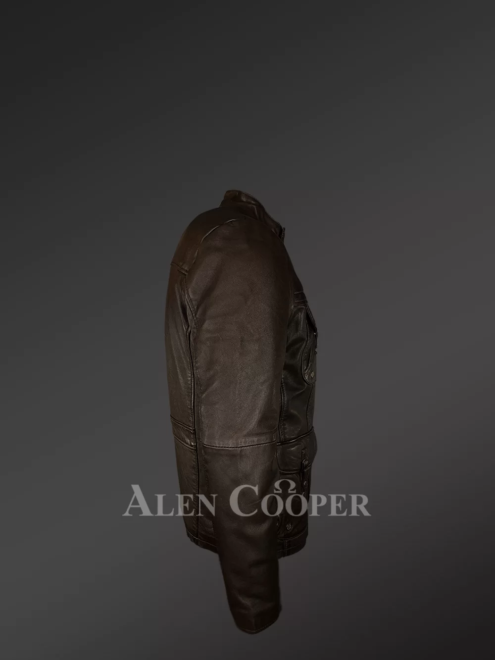 Men’s Coffee Parka with Box Pockets - Alen Cooper