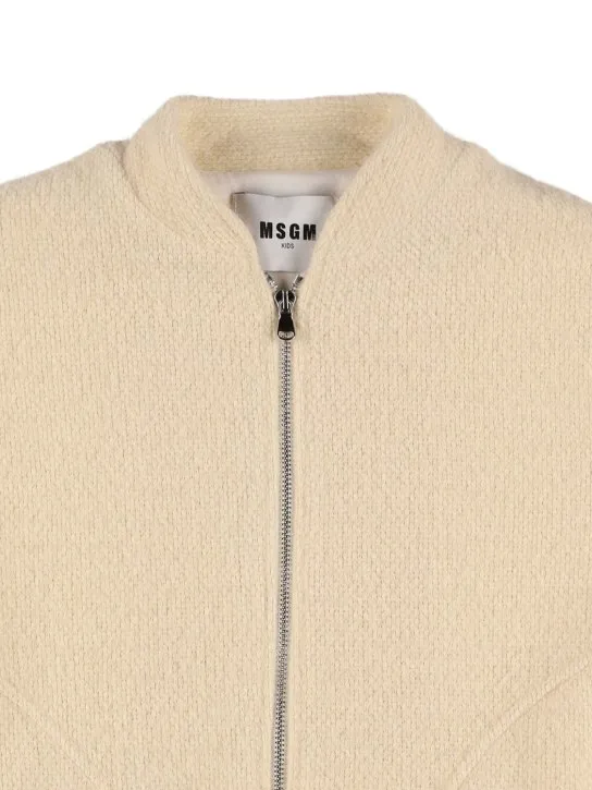 MSGM   Bouclé bomber jacket 