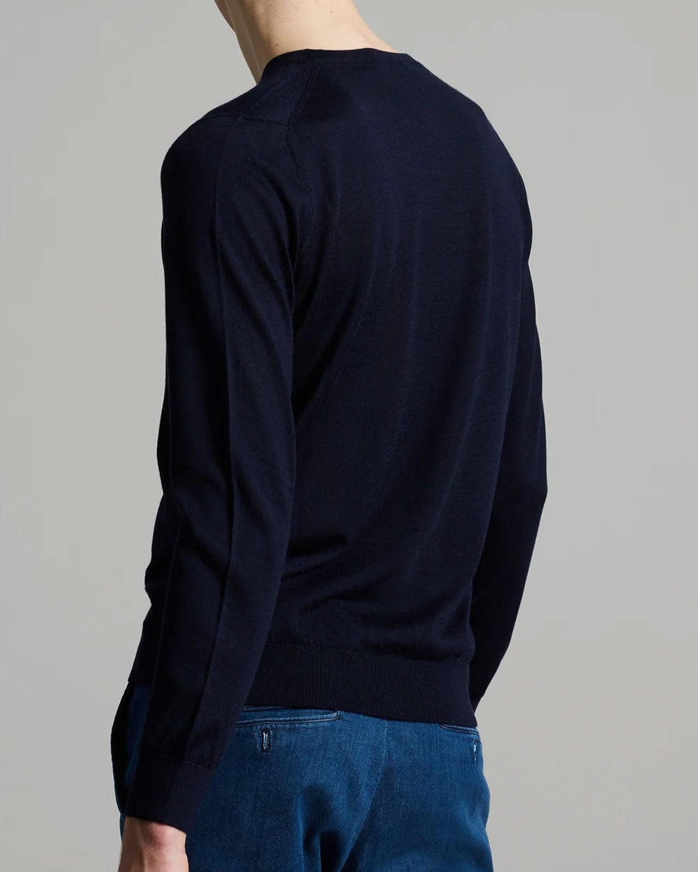 Navy Blue V-Neck Sweater