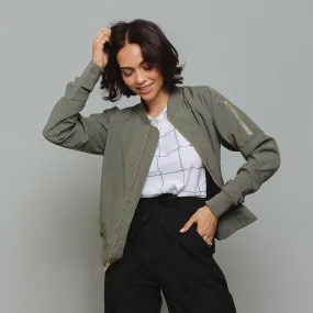 Olive Bomber Jacket